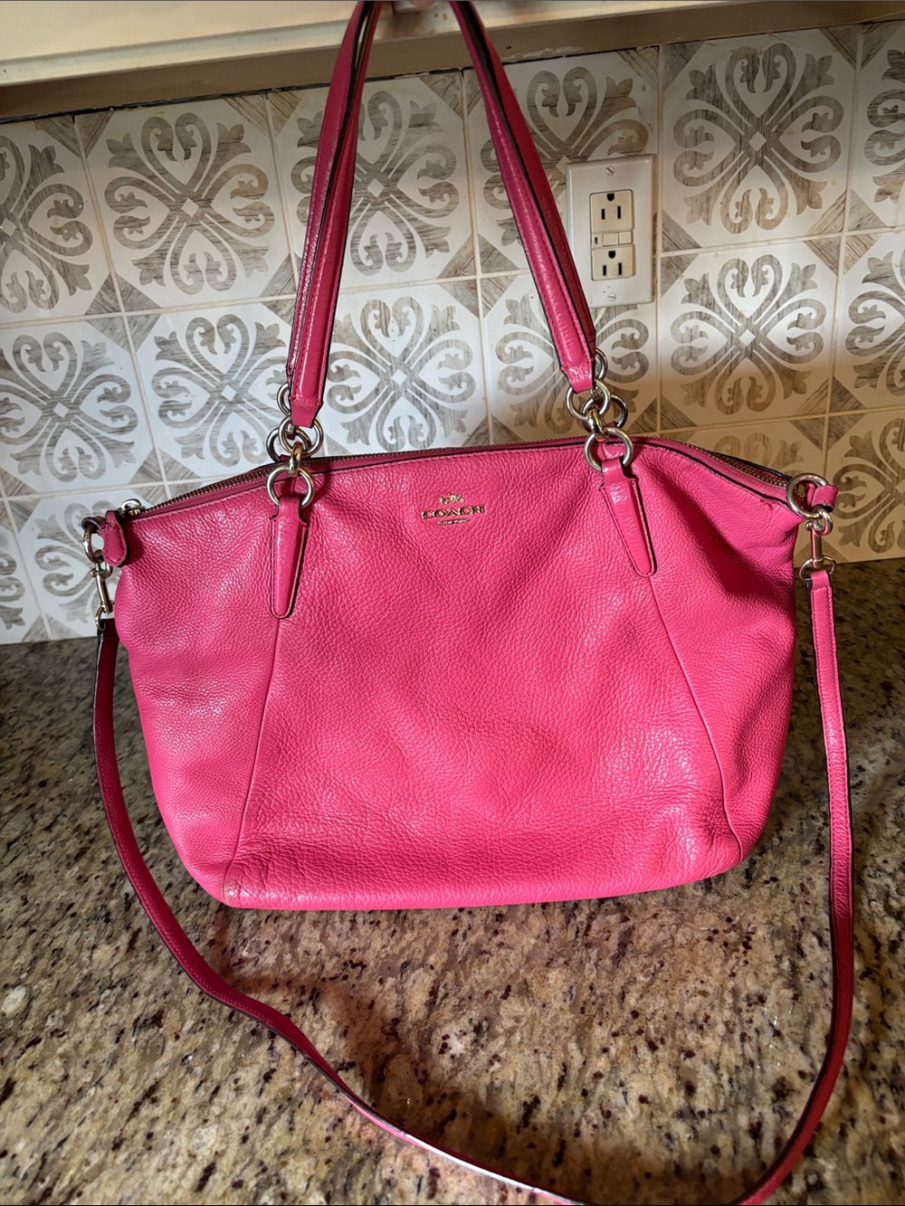 Coach Kelsey Fuchsia pink tote/cross body